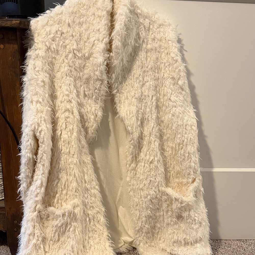 Aerie Cream Teddy Jacket